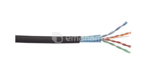 სადენი IEK F/UTP cat 5E 4x2x24AWG LDPE შავი