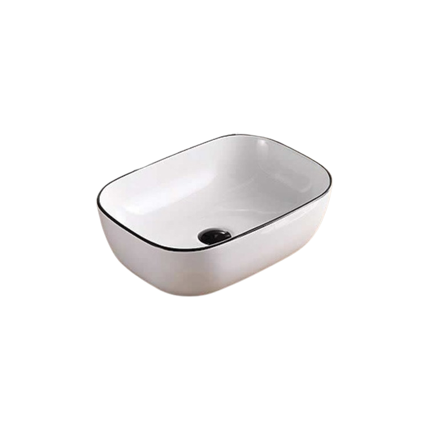 ხელსაბანი დასადგამი Pate Oval C1097 Glossy თეთრი