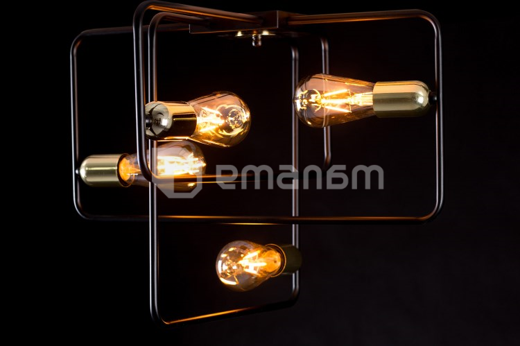 ჭაღი EMIBIG SAVO 4 E27 4x MAX 60W შავი