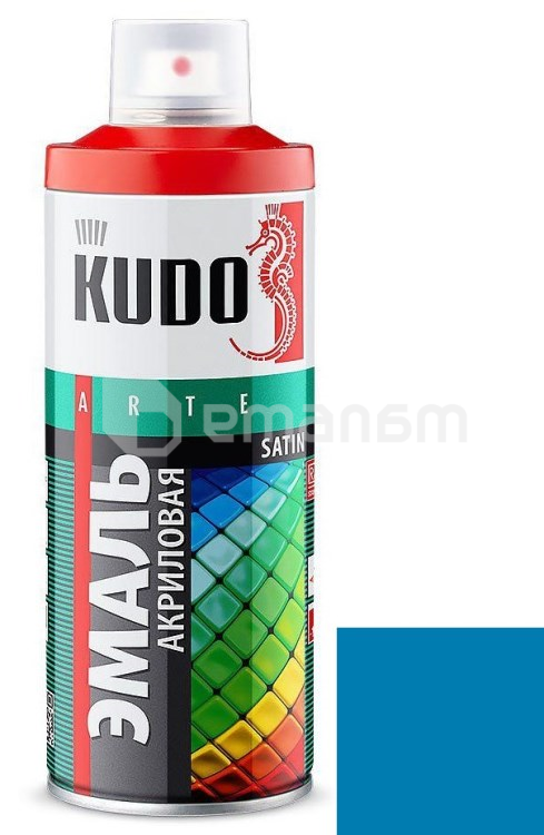 ემალი უნივერსალური აკრილის Satin Kudo KU-0A5015 RAL 5015 ცისფერი 520 მლ