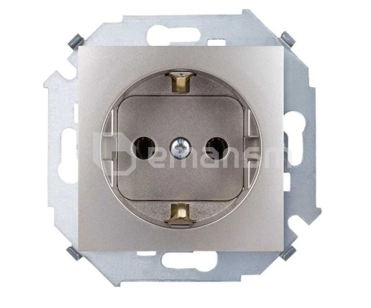 როზეტი შტორებით Simon 1591443-034 1 განყოფილებიანი შამპანი