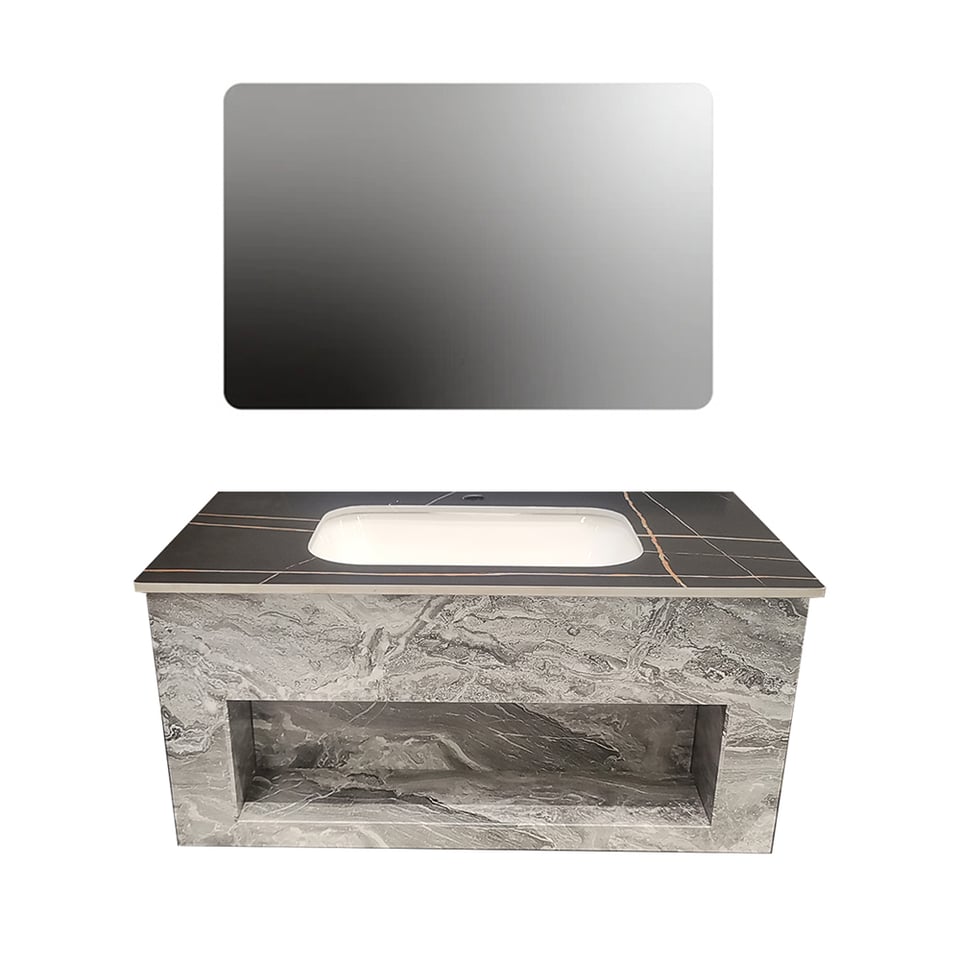 აბაზანის ავეჯის კომპლექტი სარკით Layla Stainless Steel FYB001-80 SW01