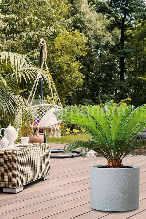 პლასტმასის ქოთანი Scheurich 130/50 Stony Grey 41x50 სმ