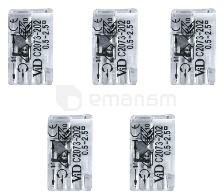 კლემა DPM 2x0.5 2.5mm 5ც BMSZ12N