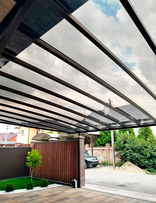 მონოლითური პოლიკარბონატი "KINPLAST" გამჭვირვალე 8მმ