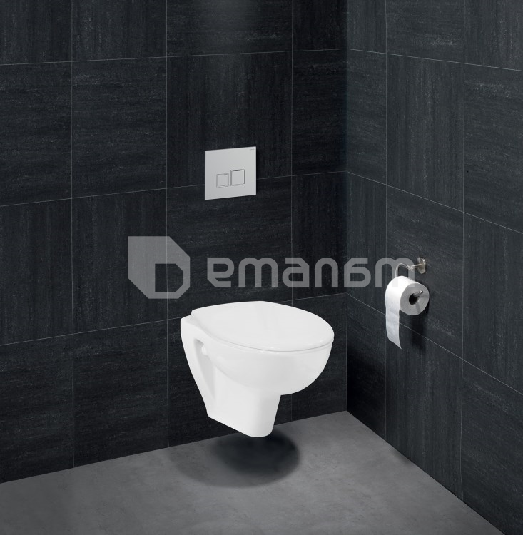 კომპლექტი Siamp Ingenio Essentiel დასაკიდი უნიტაზი+ინსტალაცია+ღილაკი