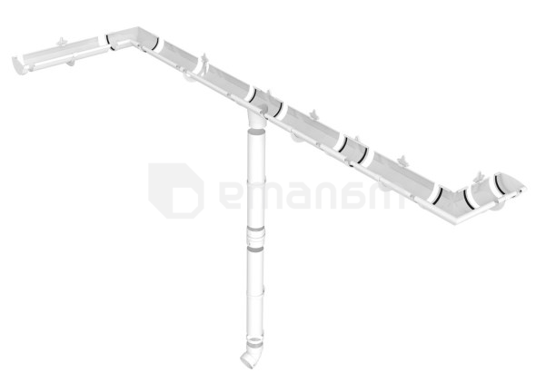 კრონშტეინი ღარის Giza 120 მმ თეთრი (10.120.03.001)