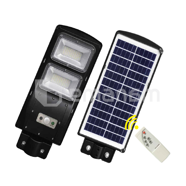 გარე განათება პულტით ACK 60W მზის ენერგიაზე დამუხტვა მოძრაობის სენსორი  6500 კანდელი IP 65 900 ლუმ