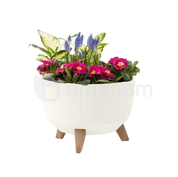 ქოთანი ყვავილის Lamela Bowl ROMA 400 jumper 21ლ კრემისფერი