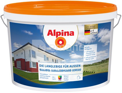 დისპერსიული საღებავი Alpina Die Langlebige für Aussen B1 15 ლ