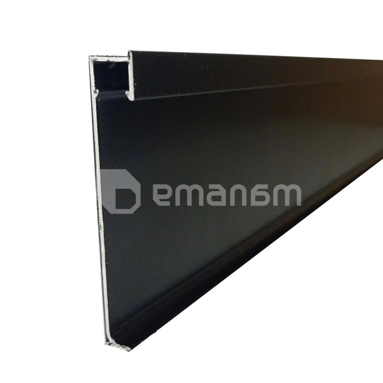 პლინტუსი ალუმინის Profil Center LED Best Deal 5/80 2500x80x12 მმ შავი