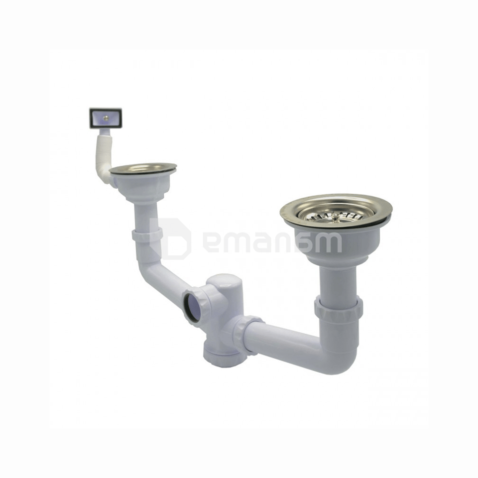 სამზარეულოს ნიჟარის სიფონი ორმაგი დიდი Donau 351-112