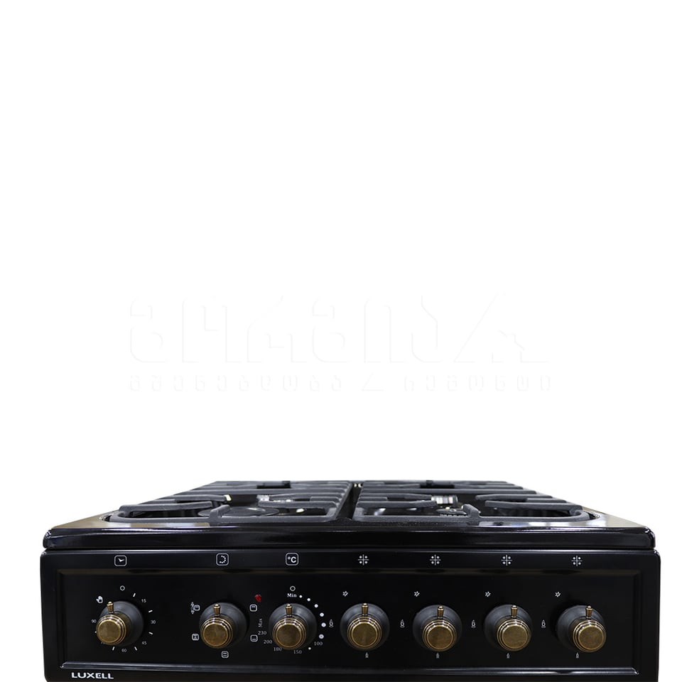 გაზქურა LUXELL LF60-SGF40F Black Rustico