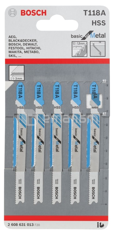 პირი ბეწვახერხის 5ც BOSCH T118