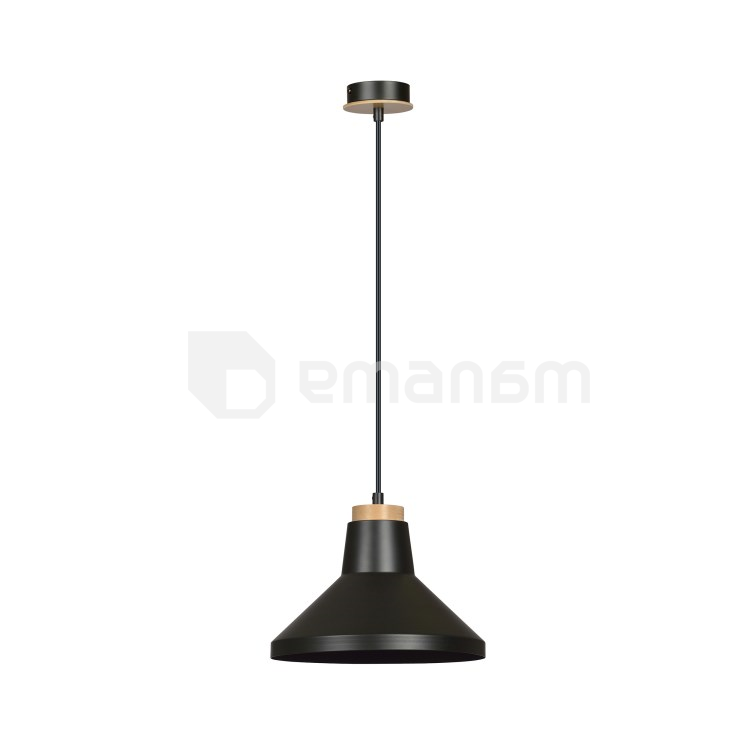 საკიდი EMIBIG Padern 1 E27 1x MAX 60W შავი