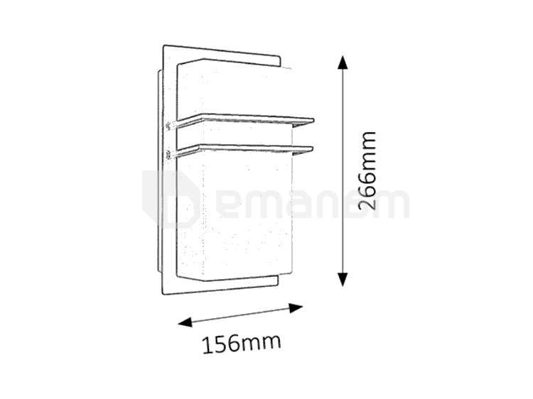 სანათი ბაღის-პარკის Rabalux Seattle 8169 IP44 E27 1X MAX 11W