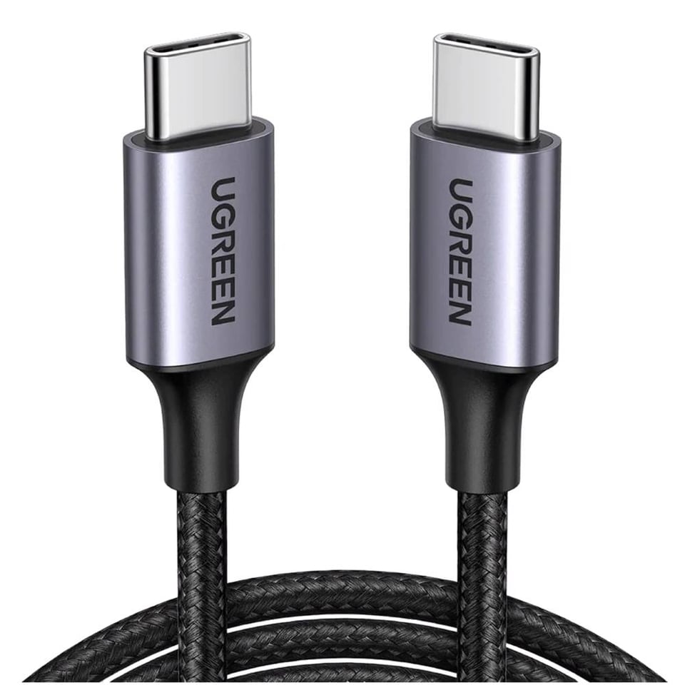 USB კაბელი UGREEN US261 (50149), 60W, Type-C To Type-C, 0.5m, Grey