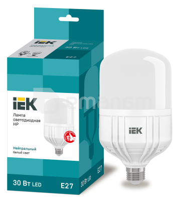 შუქდიოდური ნათურა IEK 4000K 30W E27