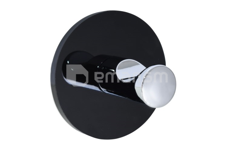 პირსახოცის საკიდი კაუჭი თვითწებვადი Bisk Style D5 silver black