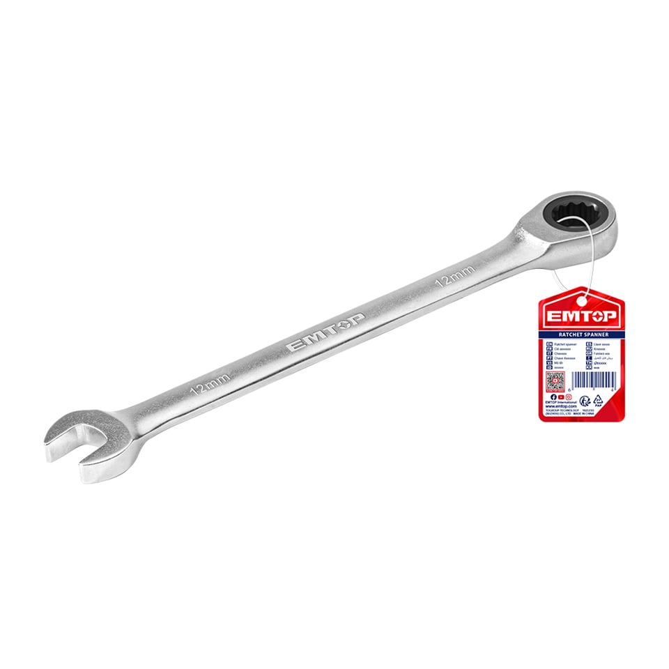 ქანჩის გასაღები მეტალის, კომბინირებული 12მმ ECSPAR121 EMTOP