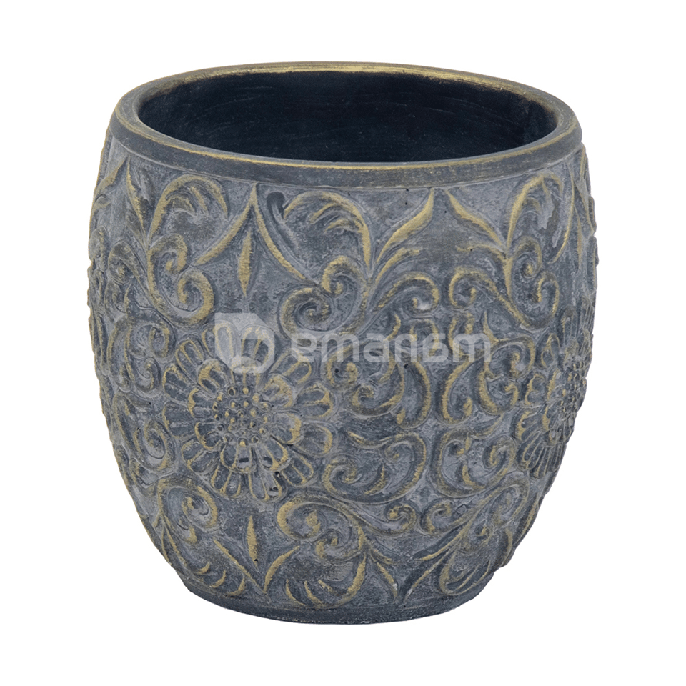 კერამიკული ქოთანი Mega Collections Louise Egg Pot Bronze D18.5H18