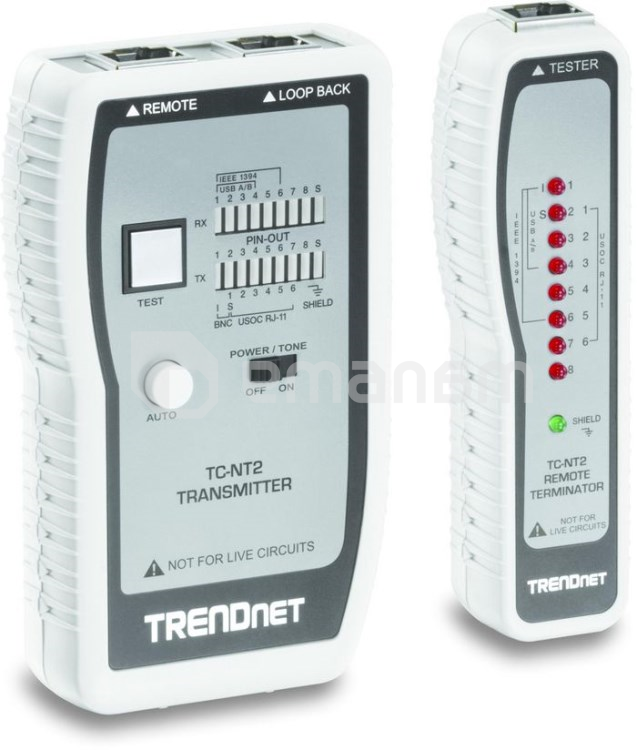 ქსელის კაბელის ტესტერი TrendNET 50x46