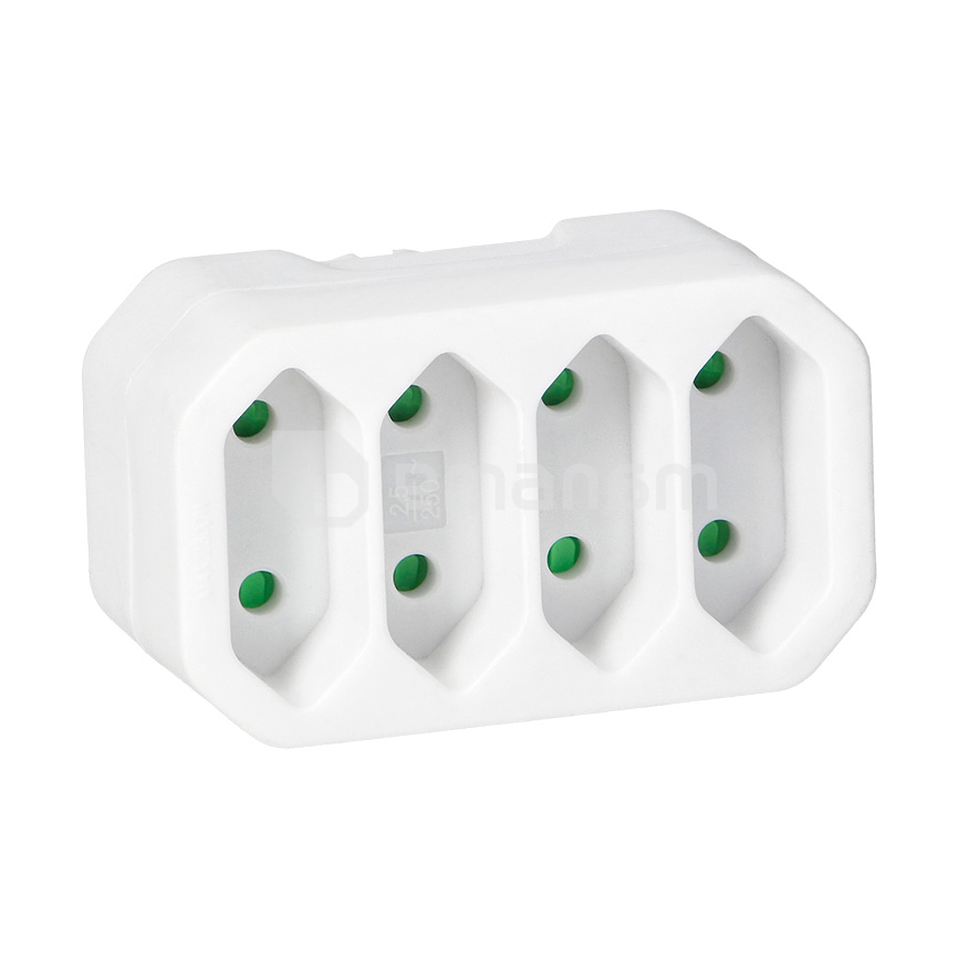 გამანაწილებელი  ORNO 4 2р euro თეთრი