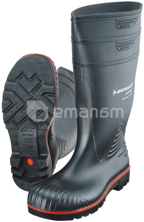 ჩექმები რეზინის ქიმიური Dunlop 9ACSA 41 შავი