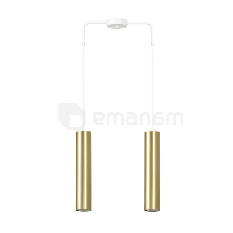 საკიდი EMIBIG Goldi 2 GU10 2x MAX 30W თეთრი ოქროსფერი