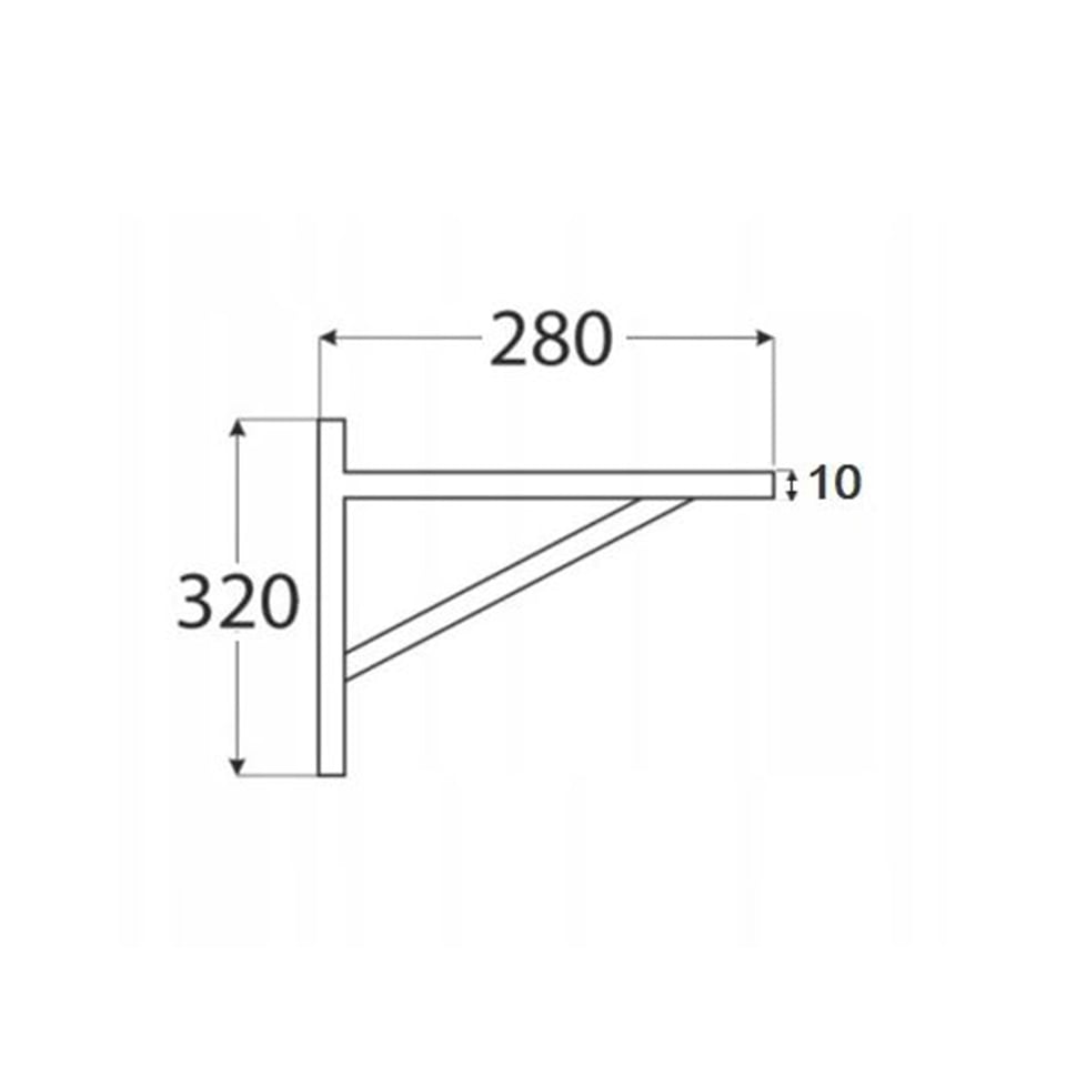 კრონშტეინი ხის გამძლე Domax WDW 320 S 280x320 მმ ფიჭვი