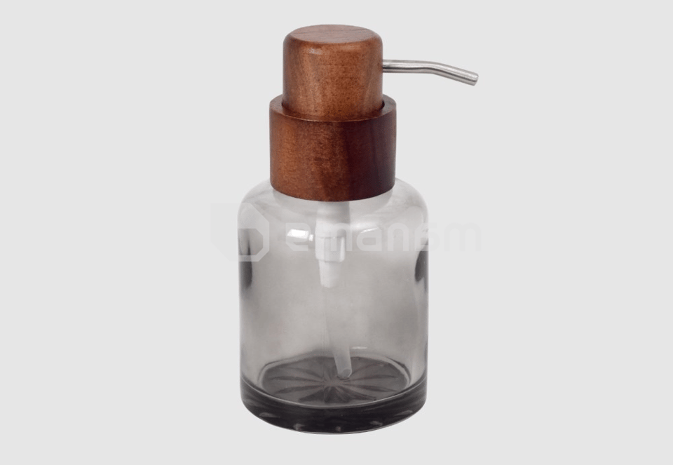 საპნის დისპენსერი Bisk Figo Wood/Glass Dark Grey