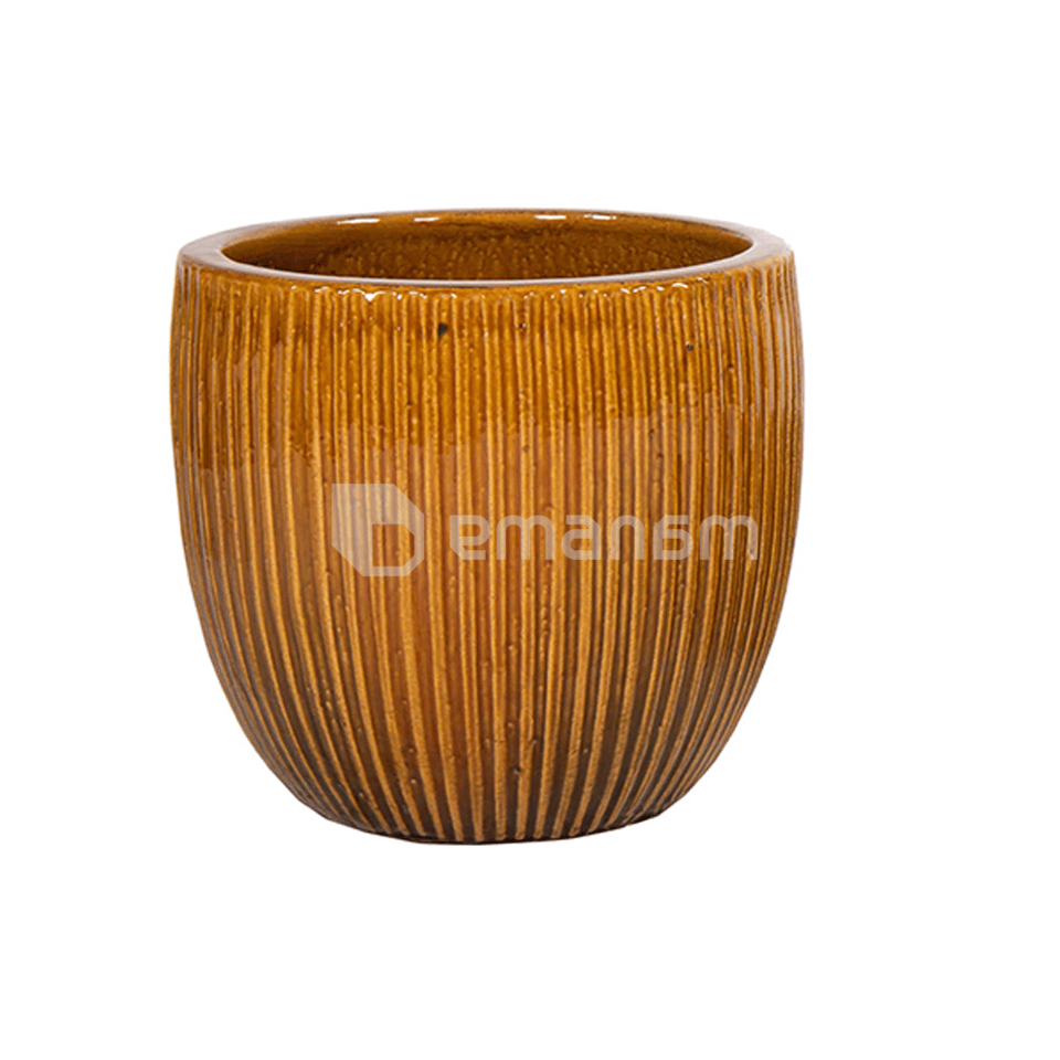 ქოთანი კერამიკული Mega Collections Portly Egg Rib Honey D50H45