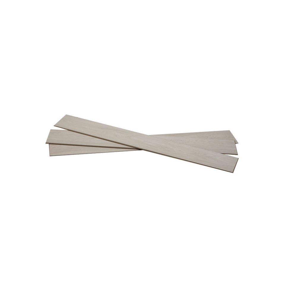 ლამინირებული იატაკი 1380X190X8 მმ 32class  AC4 4V Frontier White