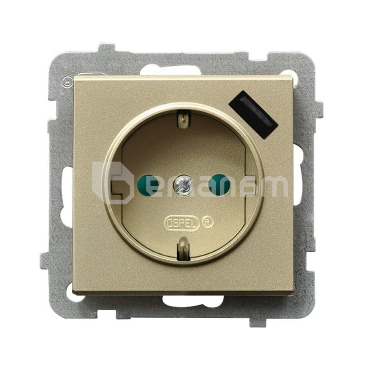 ერთიანი როზეტი დამიწებით Ospel Schuko Sonata