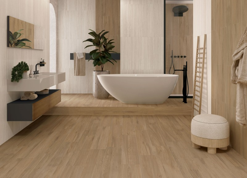 იატაკის ფილა HALKON CERAMICAS S.A. 19X57 G NOOK ROBLE MAT PRI