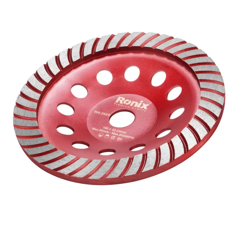 ქვის სახეხი ჯამისებური დისკი Ronix RH-3529, 180მმ