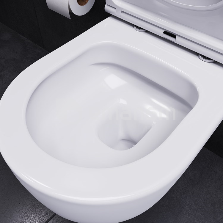 დასაკიდი უნიტაზი Damixa Sirius white DX86C1700SC თავსაფრით Duroplast Softclose