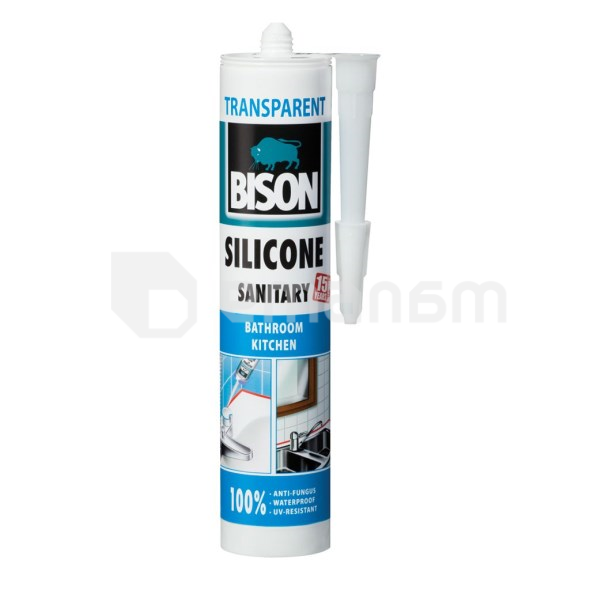 სილიკონი Bison Silicone Sanitary 280 მლ გამჭვირვალე