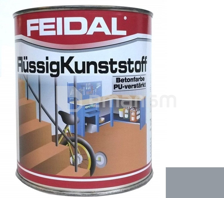 საღებავი Feidal Flussigkunststoff 750 მლ მოვერცხლისფრო-ნაცრისფერი