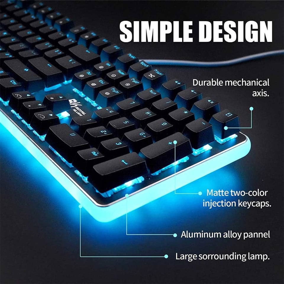 კლავიატურა Royal Kludge RK918 Mechanical Keyboard, Red switch, Wired, USB, Black