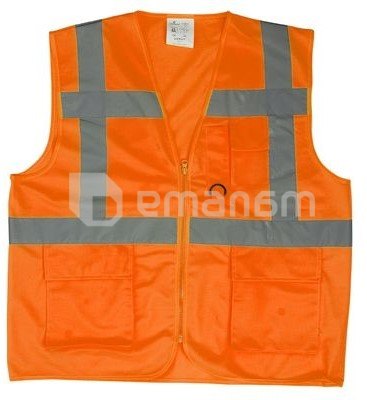 შუქამრეკლი ჟილეტი ელვაზე Coverguard YARD 7YGMO XL ნარინჯისფერი