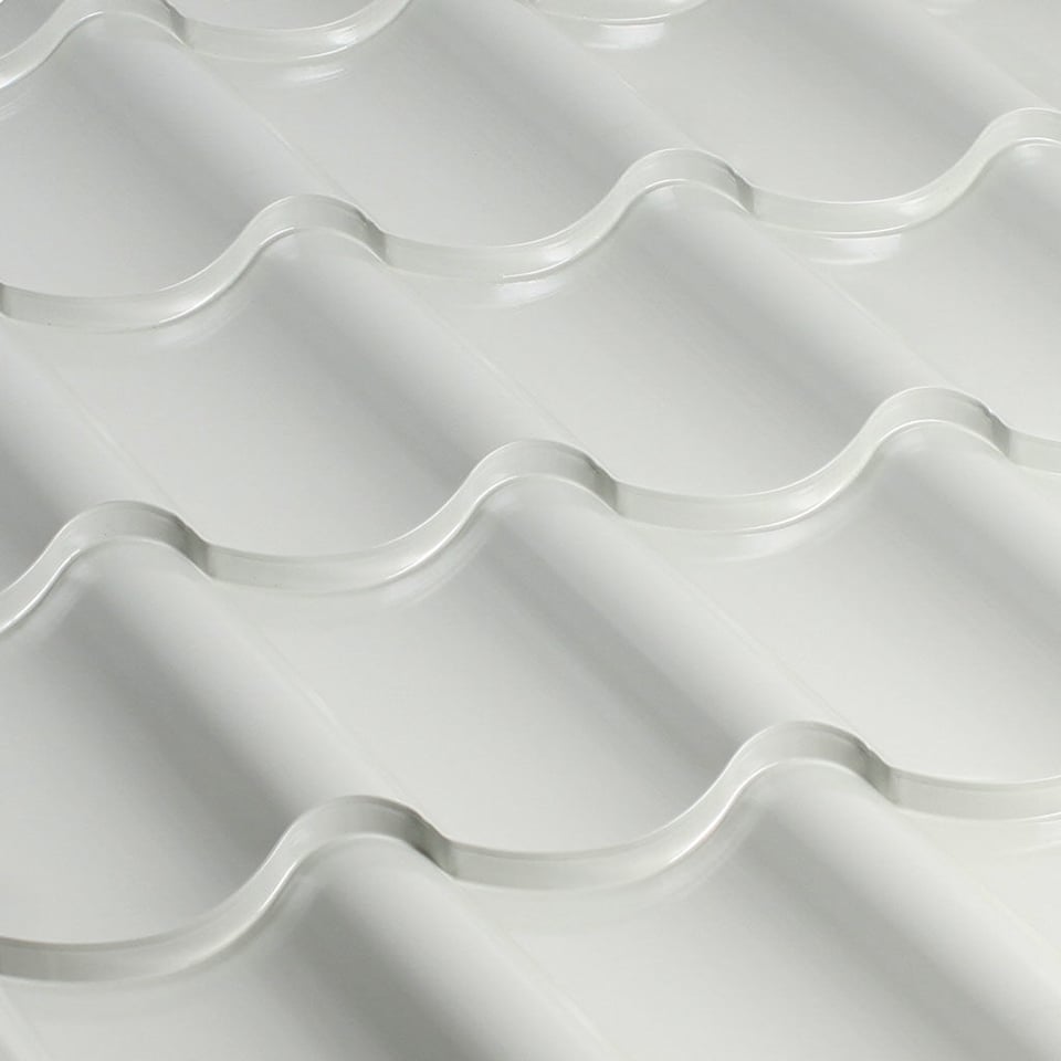 მეტალოკრამიტი ფერადი თუნუქის სახურავი 0.5X1180 პრიალა RAL9006 NOVA