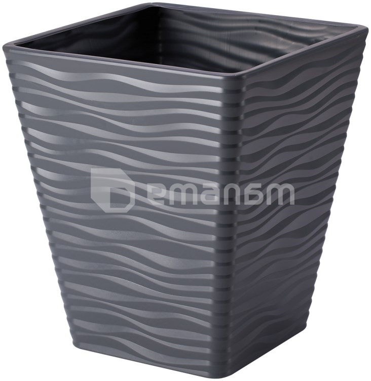 პლასტმასის ქოთანი ყვავილებისთვის FORM PLASTIC Sahara Dunes square 3920-014 Ø30 ანტრაციტი