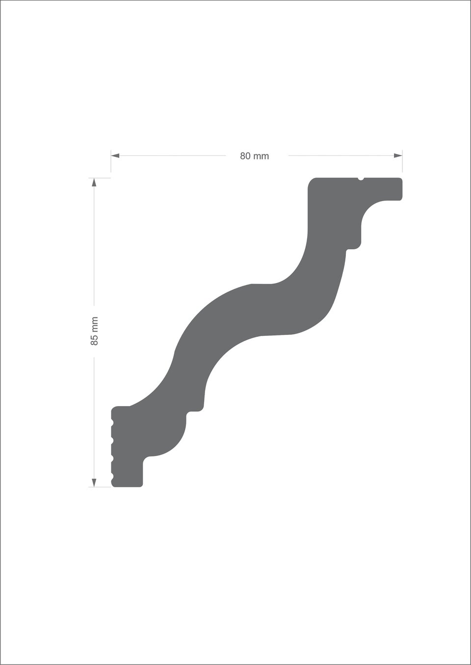 პენოპლასტის ჭერის კარნიზი SG 80/85