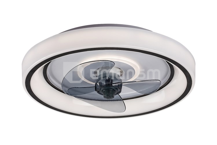 ჭაღი ვენტილატორი Rabalux Horacio 67W 3000 6000K Ø470 H120 შავი თეთრი 71009