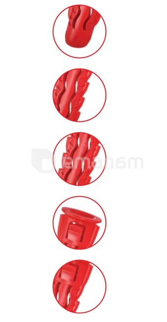 დიუბელი უნივერსალური სჭვალით Wkret-met SFXP-08040050 8x50 მმ 100 ც