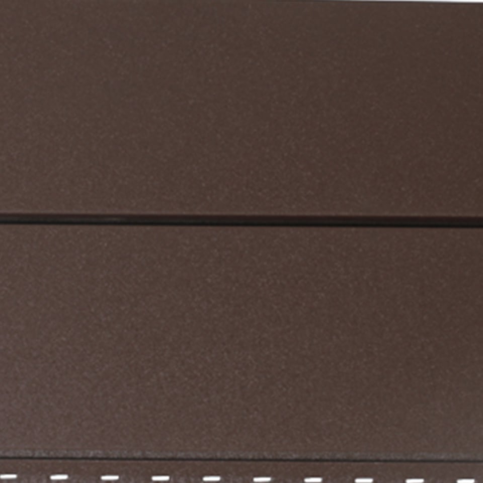 154-იანი ფერადი თუნუქის საიდინგი 0.45X340 პრიალა RAL 8019 NOVA