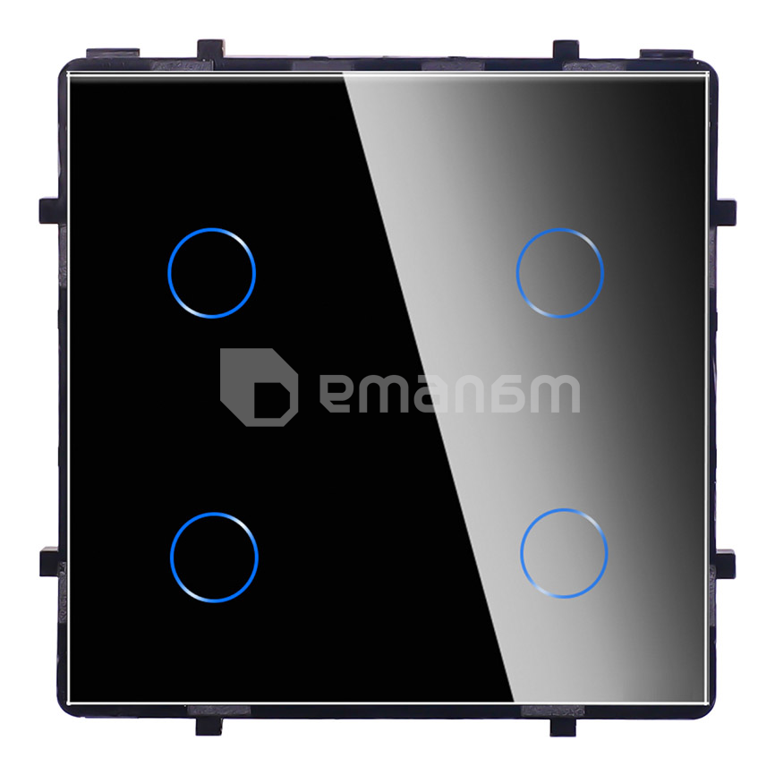 ჩამრთველი ჩარჩოს გარეშე სენსორით Socket Elegant Wireless Wi-Fi 4 შავი