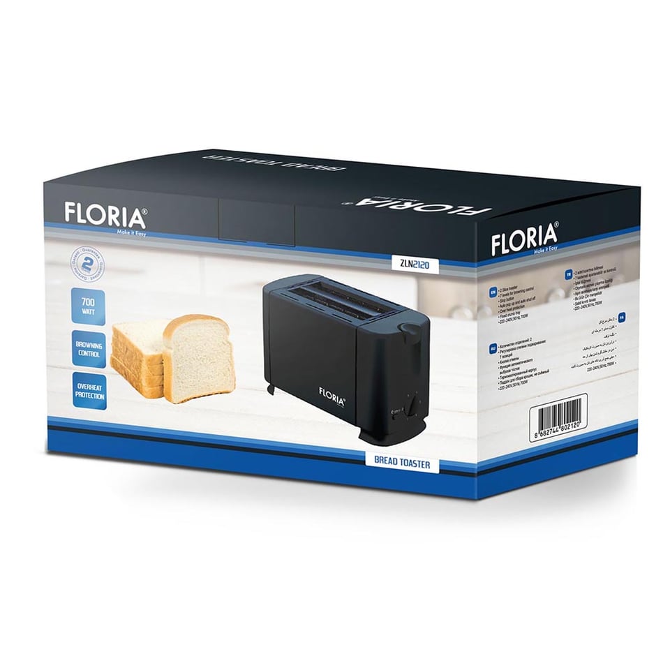 ტოსტერი FLORIA ZLN2120 BLACK