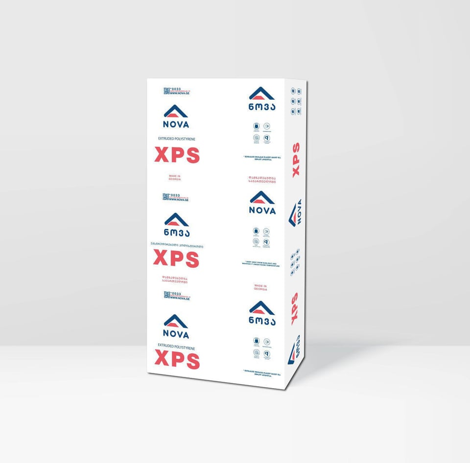 ექსტრუდირებული პოლისტიროლი XPS 5X60X120 სმ (8 ცალიანი შეკვრა) TIP2000 ვარდისფერი NOVA